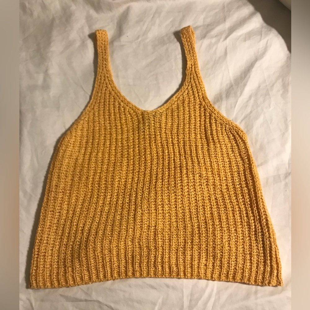 Women's Mustard Knit Tank Top